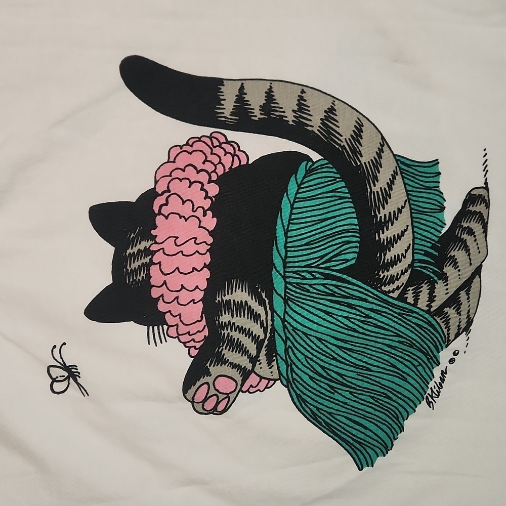 B.Kliban Hawaii White Graphic Crazy Shirt Cat Tshirt - Picture 6 of 8
